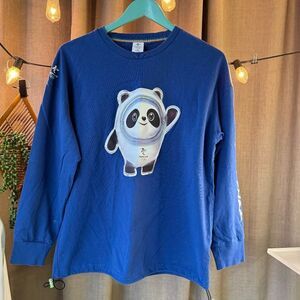 Beijing 2008  Olympics Official Mascot Blue Logo long sleeve T-shirt - M